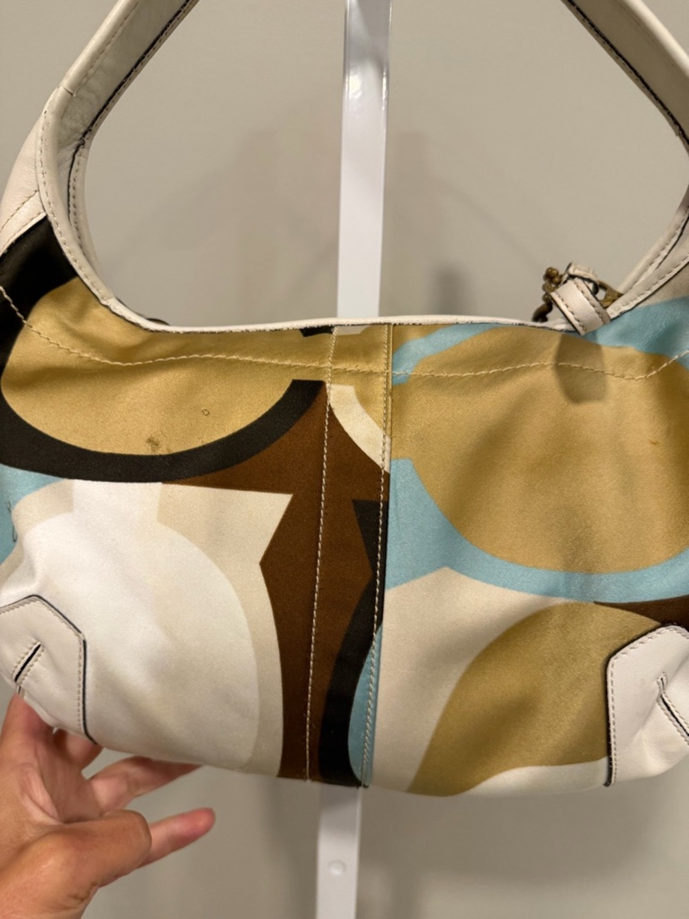 Coach ergo hobo shoulder bag with multi color scarf print - Picture 4 of 7
